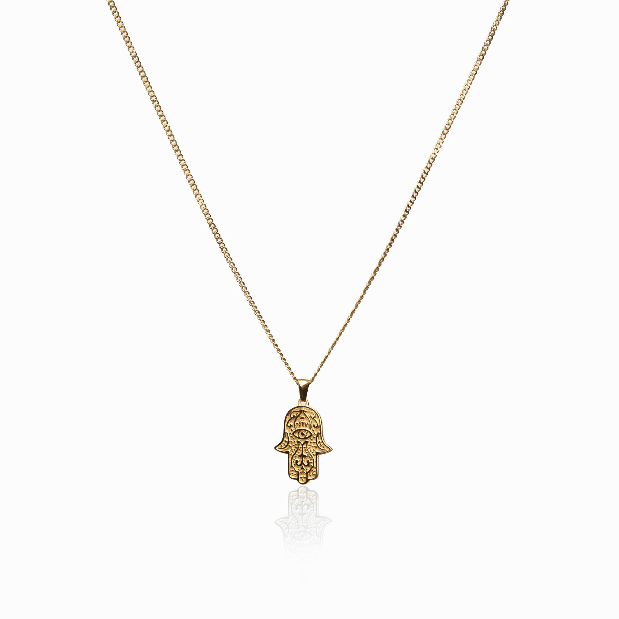 Gold Hamsa Hand Necklace