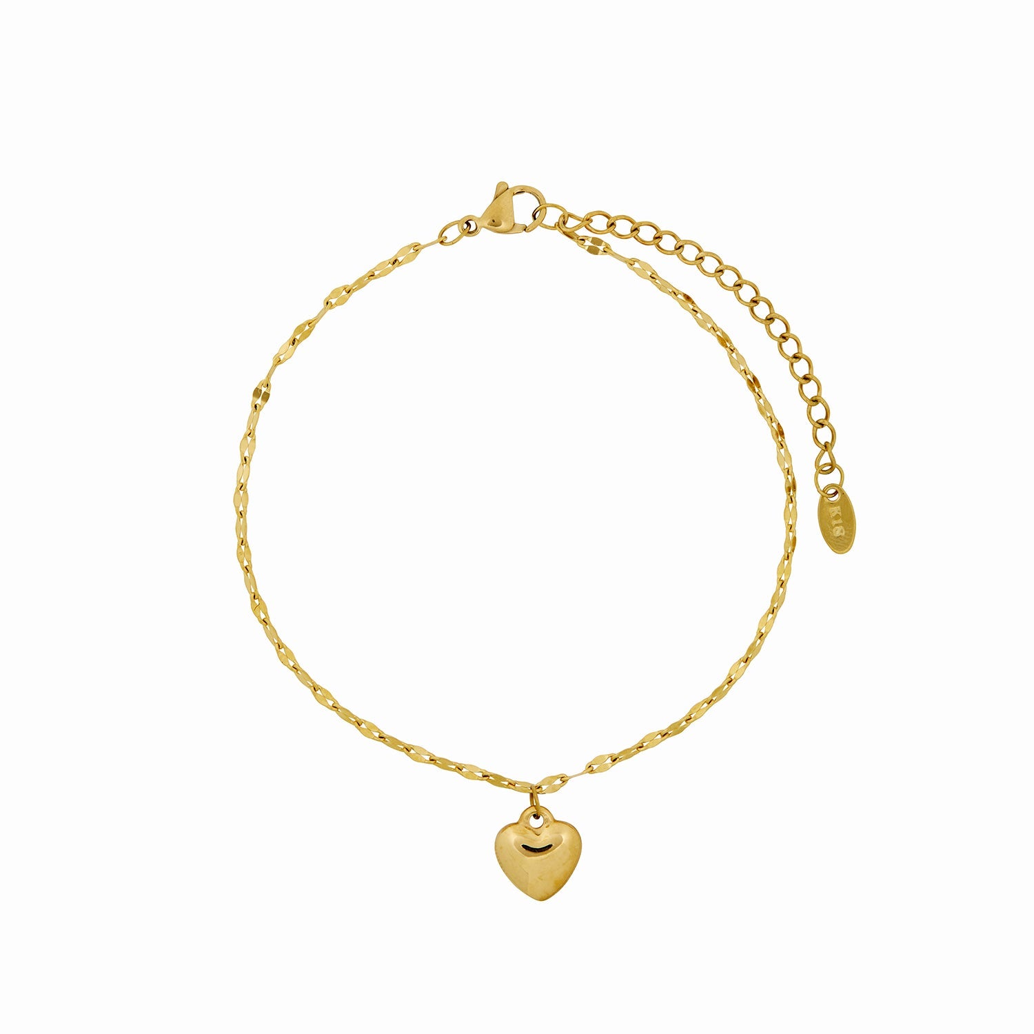 Gold Heart Anklet