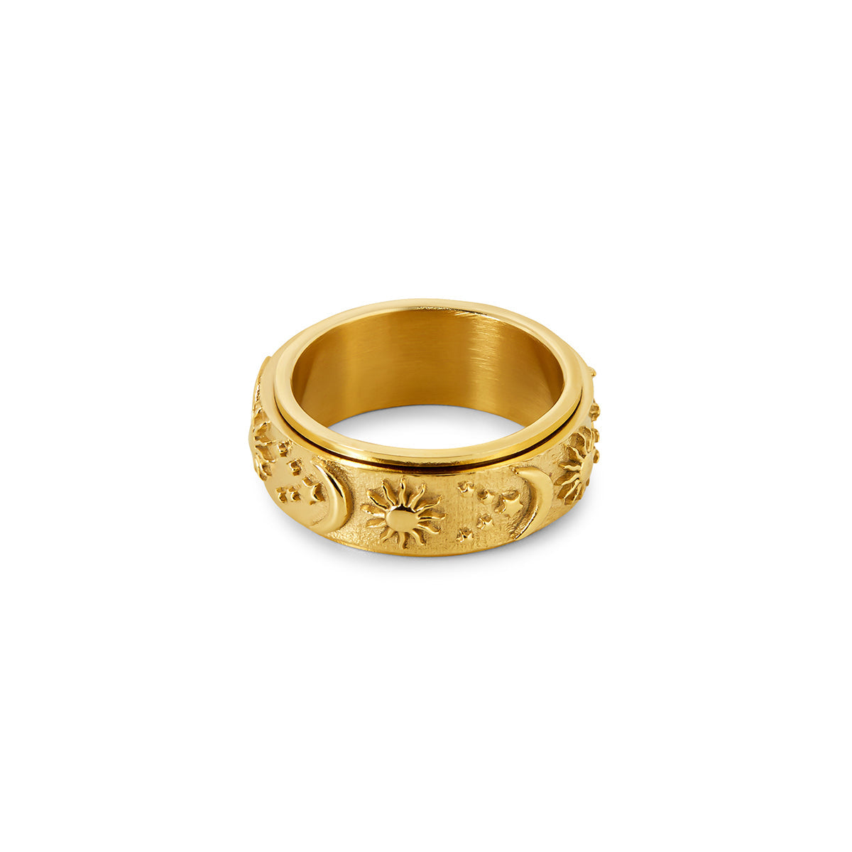 Gold Eclipse Rotating Ring