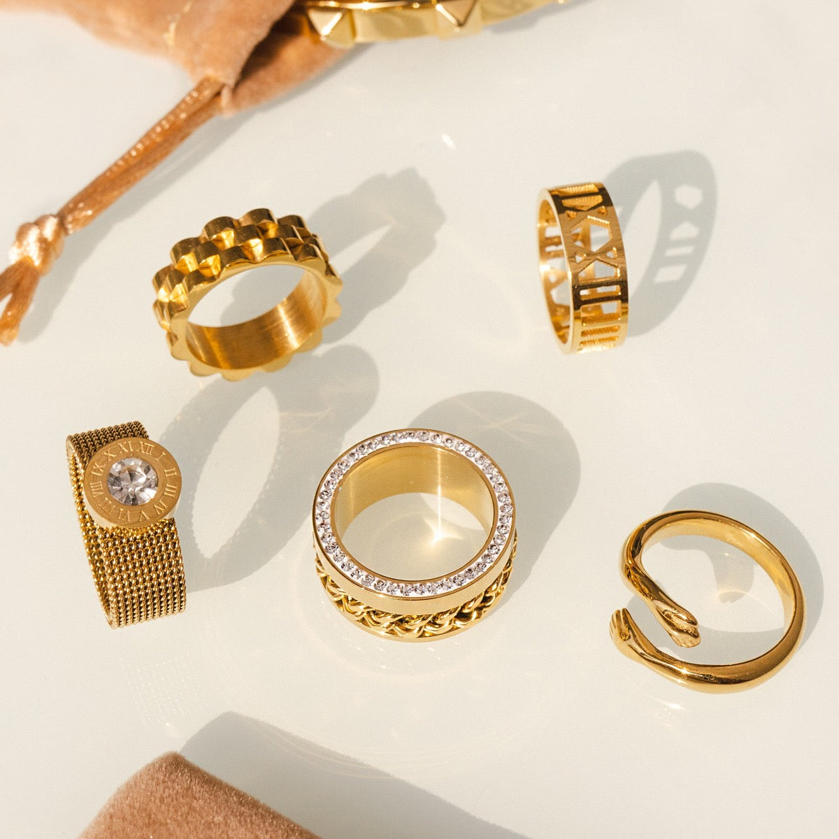 Gold Cuban Layers Ring