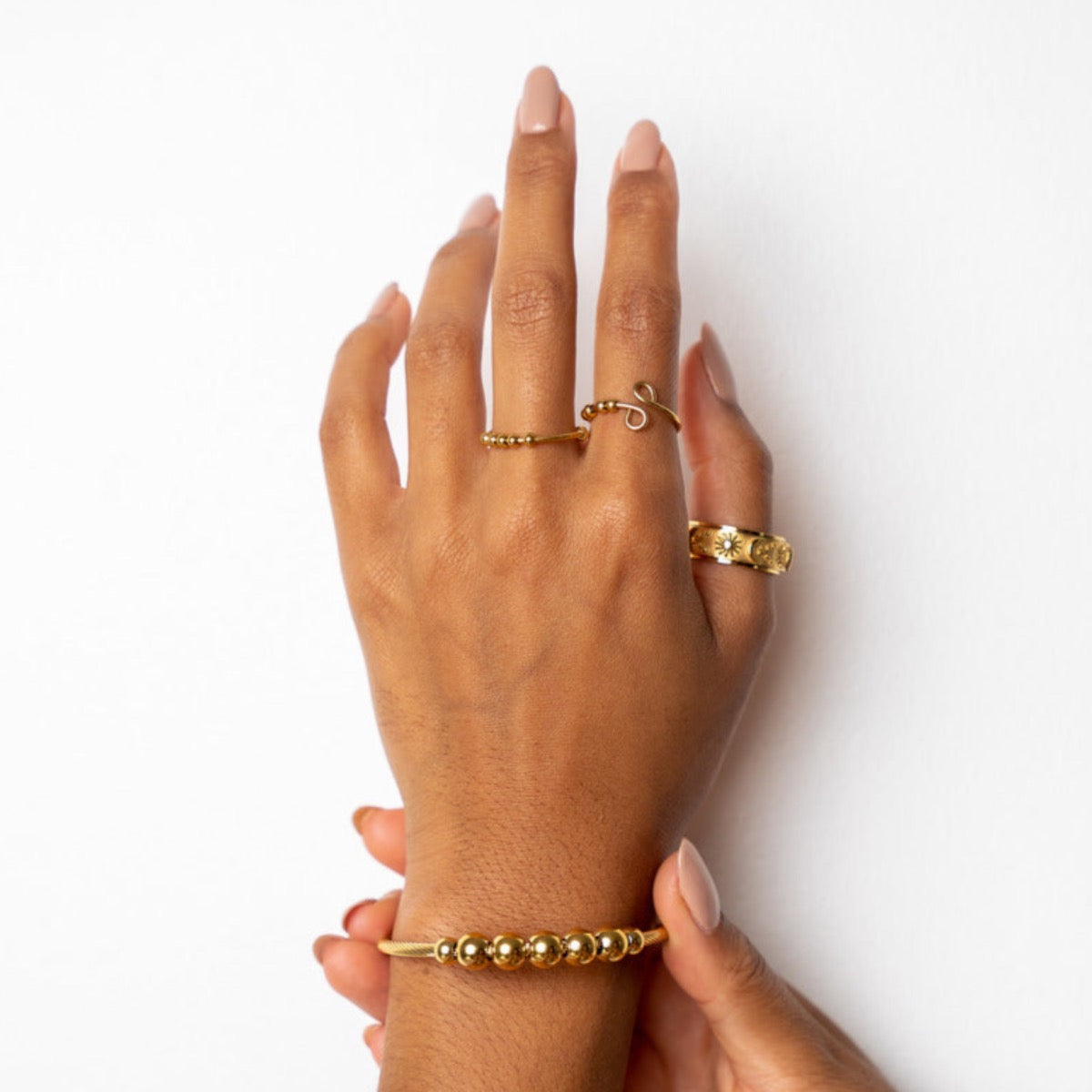 Gold Eclipse Rotating Ring