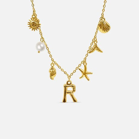 Auris Ocean Letter Necklace
